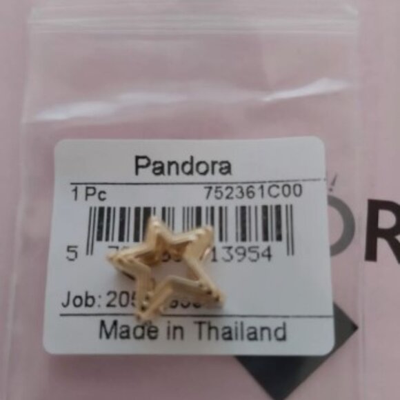 Authentic PANDORA *RETIRED AND RARE* 14K Gold Radiant Star Charm 752361C00 - Picture 14 of 15